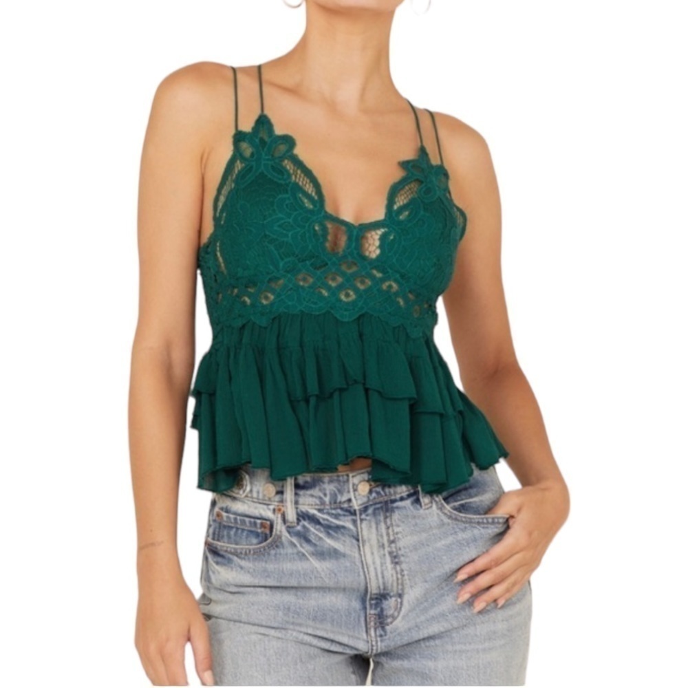Free People Adella Lace Trim Camisole Size XS Women